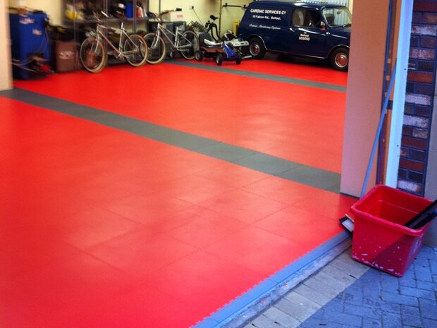 PVC Kliktegel BoSepta met noppen blauw saffier