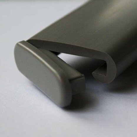 PVC Profil&eacute; de garde-corps embout F408-003 gris argent&eacute;