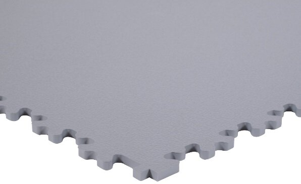 Recycling-PVC, dalle clipsable 4 mm BoKwatro REC bossel&eacute; gris